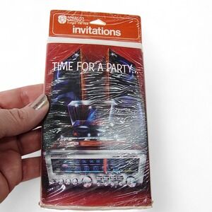 80s Vintage Party Invitations Retro Radio American Greetings - New Sealed